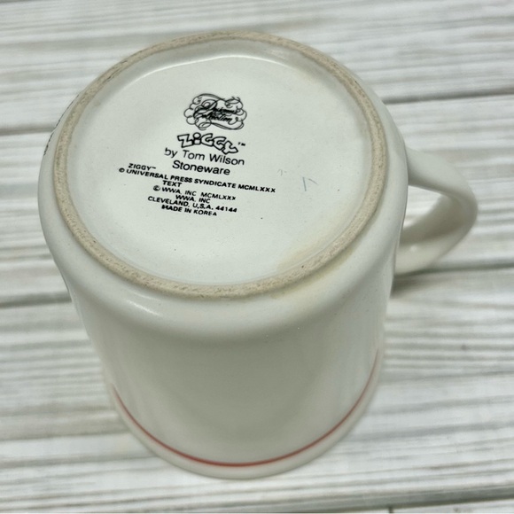 Vintage Ziggy Christmas Noel Coffee Mug Stoneware Tom Wilson White 10 oz - Picture 5 of 6